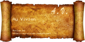 Ay Vivien névjegykártya